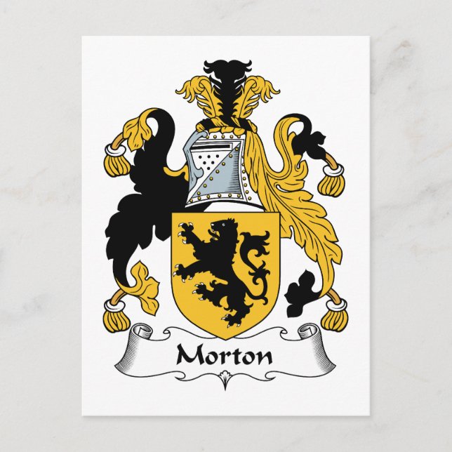 Morton Family Crest Postcard (Front)