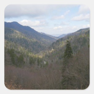 Morton Overlook at Great Smoky Mountains Square Sticker