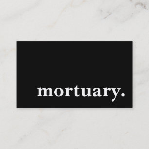 mortuary. business card