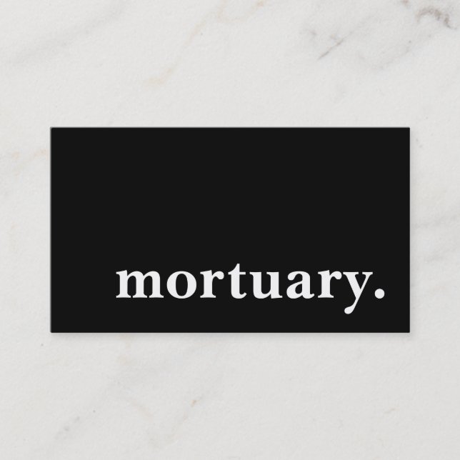 mortuary. business card (Front)