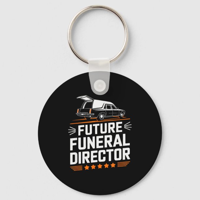Mortuary Embalming Mortician Future Funeral Direct Key Ring (Front)