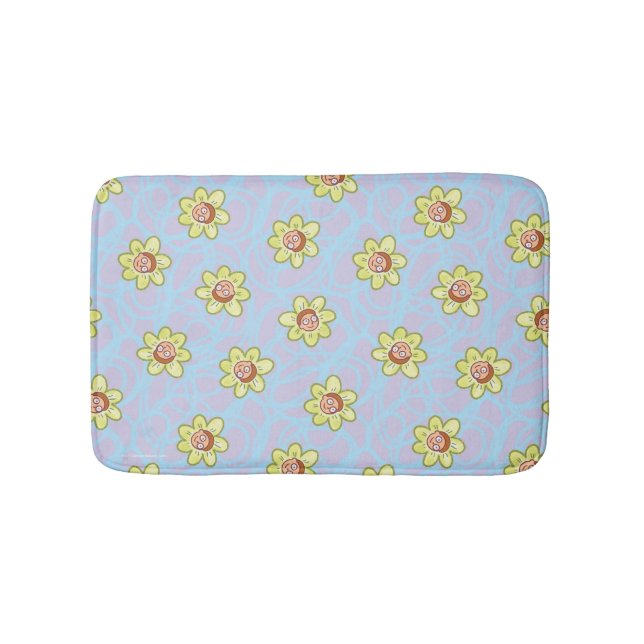 Morty Flower Pattern Bath Mat (Front)