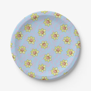 Morty Flower Pattern Paper Plate