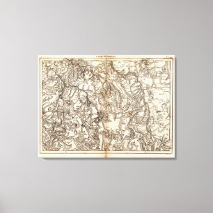 Morvan Atlas Map Canvas Print