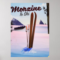 Morzine ,French Alps ski poster