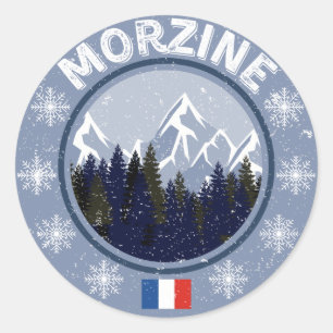 Morzine Ski Resort Classic Round Sticker