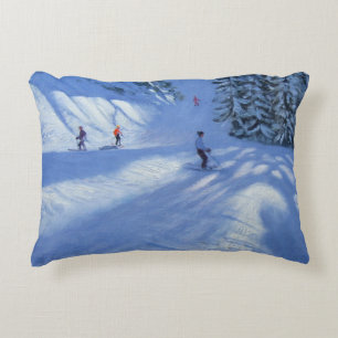 Morzine ski run decorative cushion