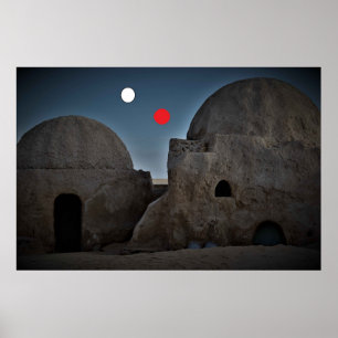Mos Espa on planet Tatooine Poster