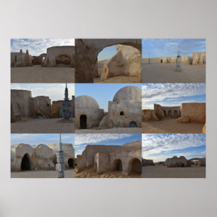 Mos Espa on planet Tatooine Poster