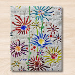 Mosaic<br><div class="desc">This unique jigsaw puzzle si decorated with a mosaic of abstract flowers.
Original Mosaic © Michele Davies.</div>