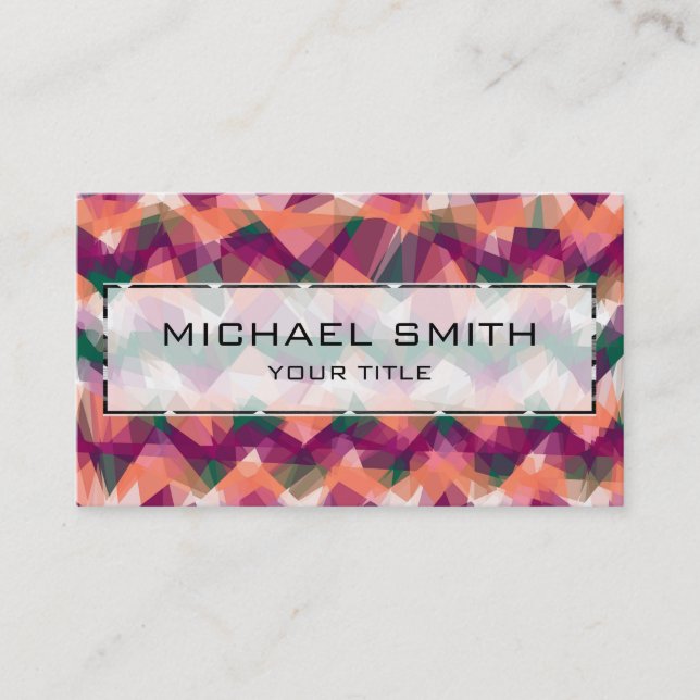 Mosaic Abstract Art #8 Business Card (Front)
