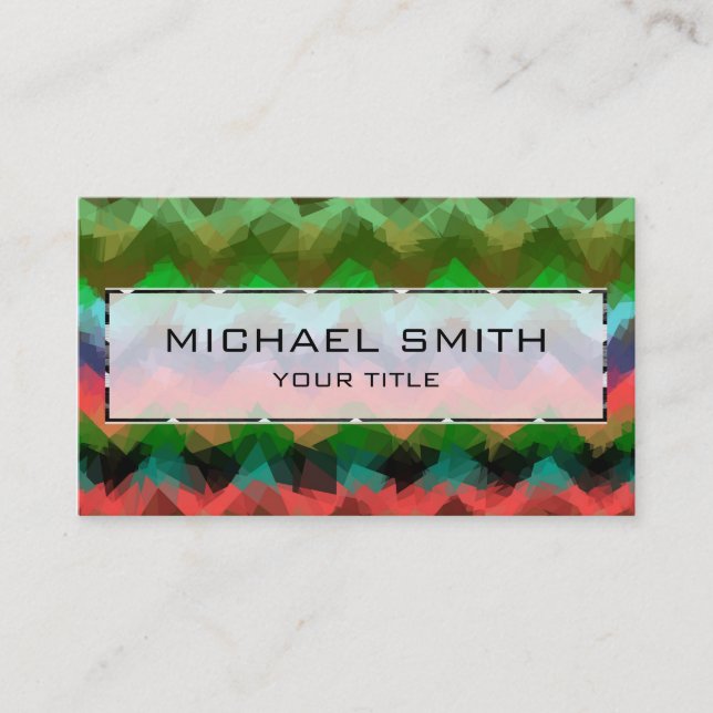 Mosaic Abstract Art Business Card (Front)