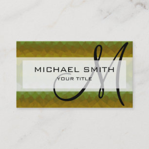 Mosaic Abstract Art Custom Monogram #80 Business Card