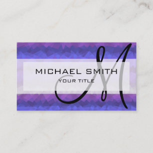 Mosaic Abstract Art Custom Monogram #81 Business Card