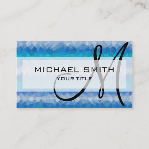 Mosaic Abstract Art Custom Monogram #91 Business Card