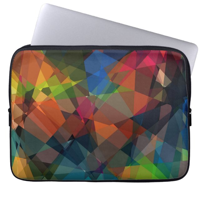 Mosaic Abstract Art | Modern Geometric Pattern 15 Laptop Sleeve (Front)