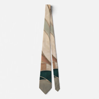 Mosaic Abstract art - Taupe and Emerald Tie