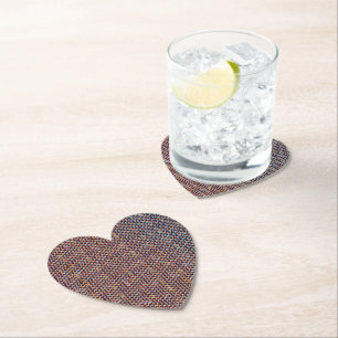 Mosaic abstract geometric digital pattern 1268 paper coaster