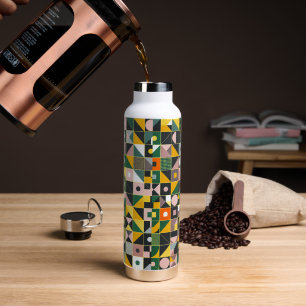 Mosaic Abstract Geometric Pattern Design 1329 Water Bottle