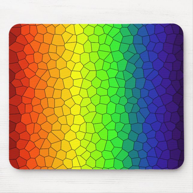 Mosaic Abstract Rainbow Design Mouse Pad (Front)