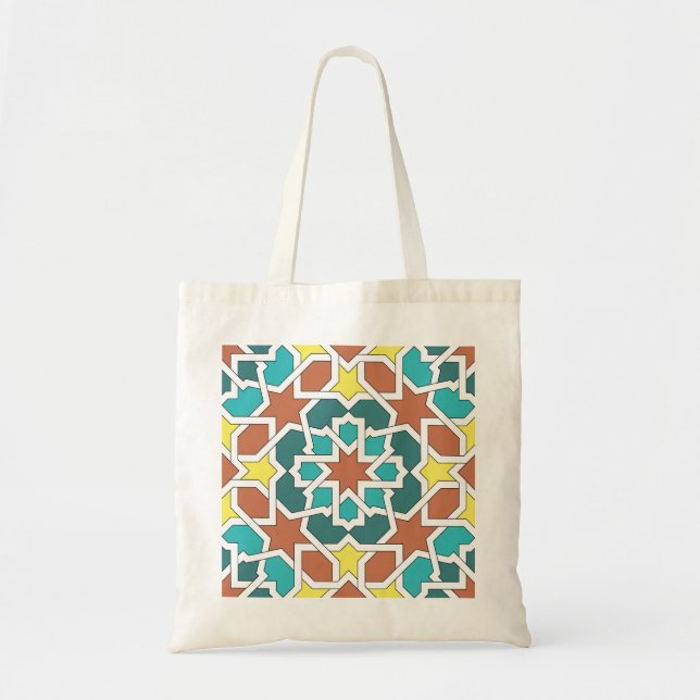 Mosaic and art of Morocco. Arabesque and geometry Tote Bag (Front)