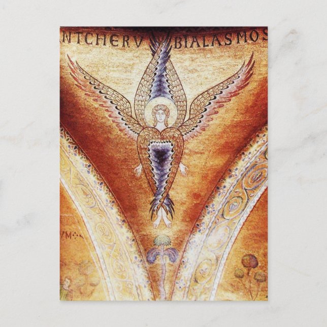 MOSAIC ANGEL , Brown Parchment Postcard (Front)