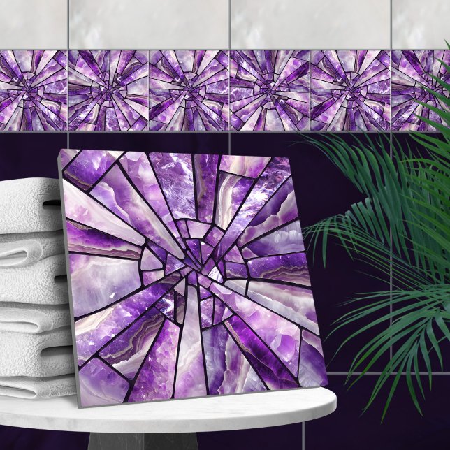 Mosaic Art - Amethyst collage Tile (Creator Uploaded)