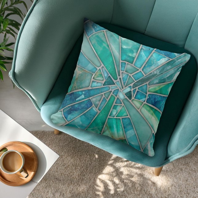 Mosaic Art - Aquamarine Cushion (Creator Uploaded)