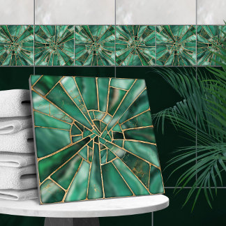 Mosaic Art - Dreamy Malachite Tile