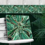 Mosaic Art - Green Marble Malachite and gold Tile<br><div class="desc">Mosaic Art - Green Marble Malachite and gold</div>