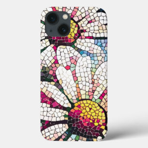 Mosaic Art Stained Glass Floral Pattern iPhone 13 Case