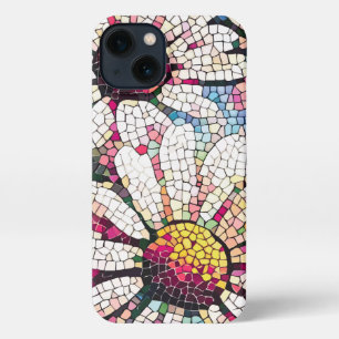 Mosaic Art Stained Glass Floral Pattern iPhone 13 Case