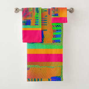 Mosaic bath towel set