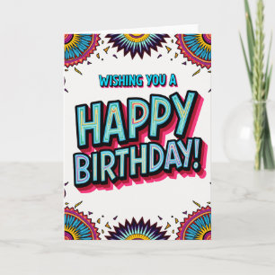 Mosaic Birthday Wishes Card