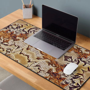 Mosaic Brown Masculine Fun Modern Guy Desk Mat