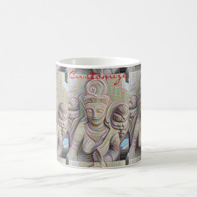 Mosaic  buddha statue coffee mug (Center)