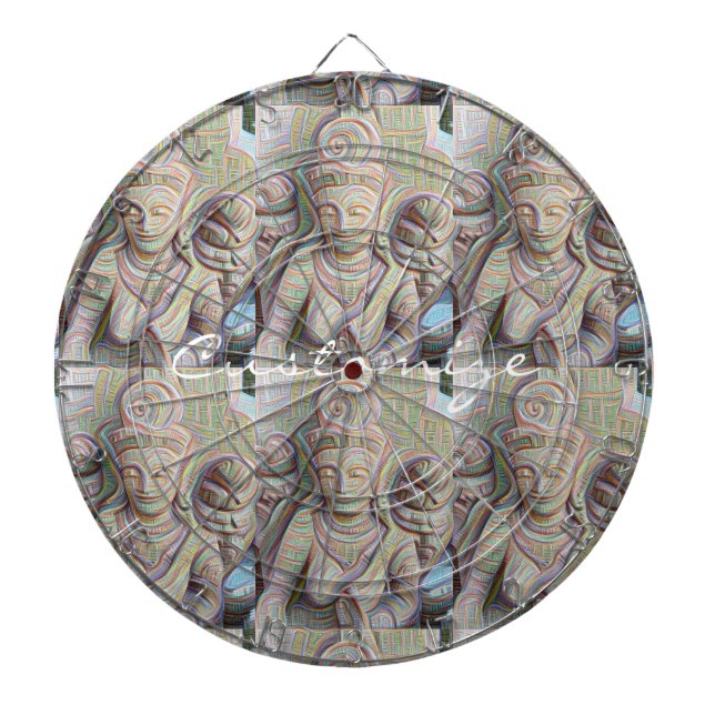 Mosaic  buddha statue dartboard (Front)