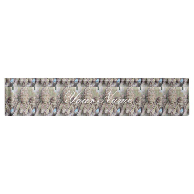 Mosaic  buddha statue Thunder_Cove Nameplate (Front)