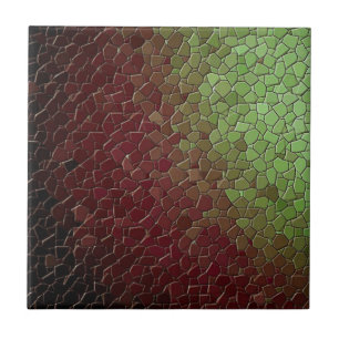 Mosaic Burgandy Green Tile