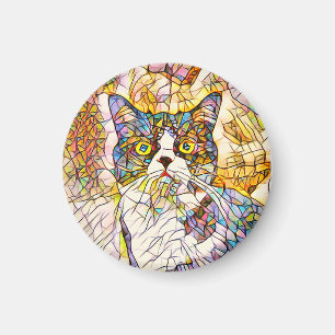 Mosaic Cat Magnet