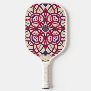 mosaic cercle, Mandala-Pattern Pickleball Paddle