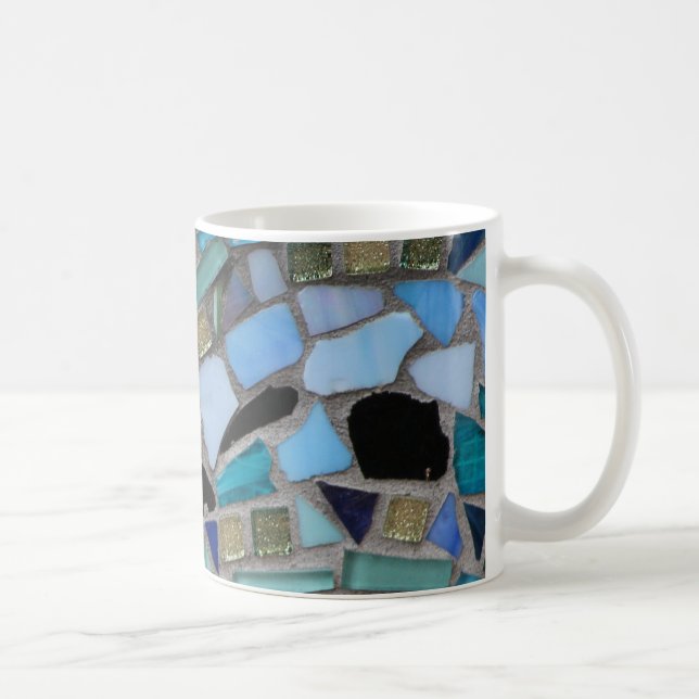 mosaic coloured glass stone art coffee mug (Right)