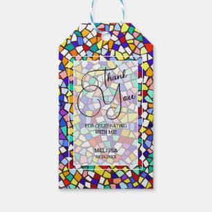 Mosaic Colourful & Fun Thank You Gift Tags