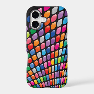 Mosaic Colourful Warp Rainbow Dots Abstract Mod Ar