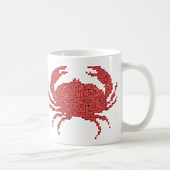 Mosaic Crab Coffee Mug (Right)