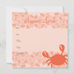 Mosaic Crab Invitation