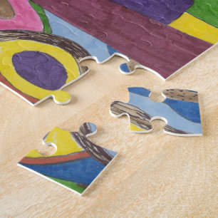 "Mosaic Cross Roads" Abstract Art Jigsaw Puzzle