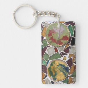 Mosaic decoration key ring