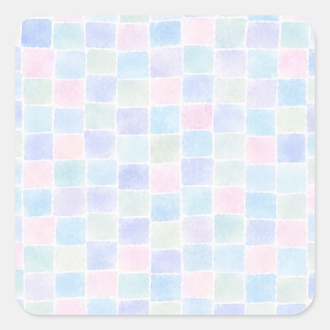 Mosaic design square sticker (Front)