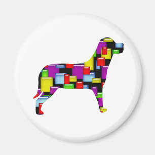 mosaic dog magnet